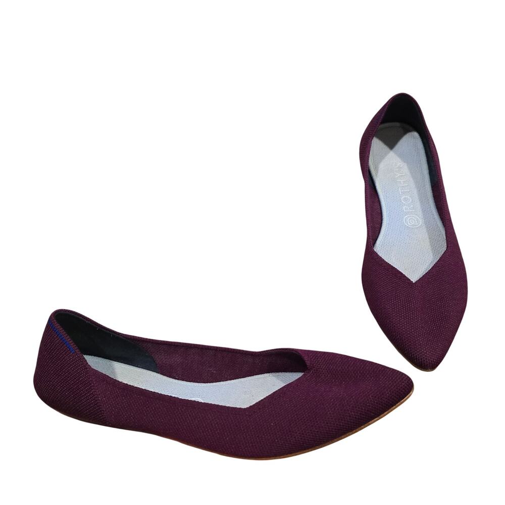 Women's Rothy's Purple Pointed Toe Slip On Flats | Size 10